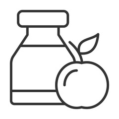 Supplement Icon Outline Style. Vector Illustration Design