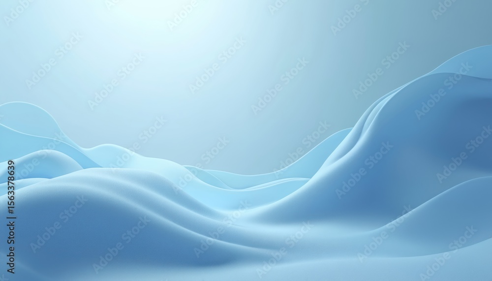 Poster abstract light blue gradient wavy background. modern graphic design with flowing lines, curves. perf