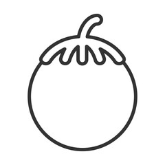 Tomato Icon Outline Style. Vector Illustration Design