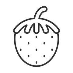 Strawberry Icon Outline Style. Vector Illustration Design