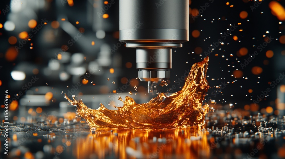 Poster cnc machine in action advanced technology for precision engineering and material processing