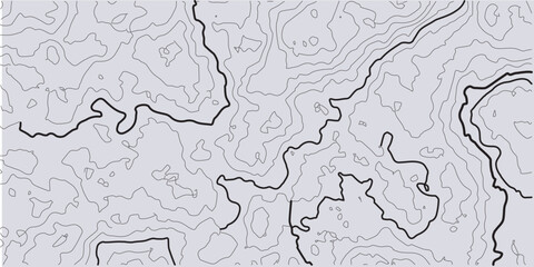 Retro topographic map. Geographic contour map. Abstract outline grid, vector illustration.