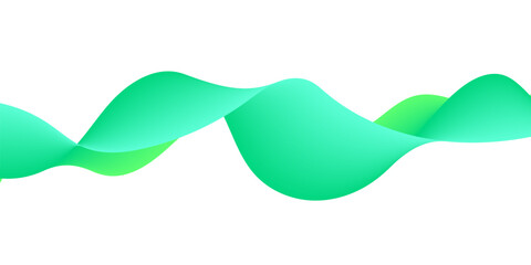 Green Fluid Wave Abstract Background Design