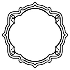 Fototapeta premium round frame with floral ornament