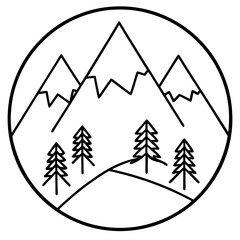 Obraz premium winter mountain landscape