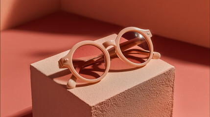  Sunglasses on Soft Blush Block