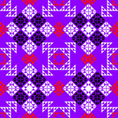 Fototapeta premium Seamless geometric heart pattern design for modern fabric and decorative wallpaper