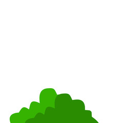 Obraz premium Green Bush Vector Illustration