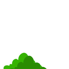 Green Bush Vector Illustration