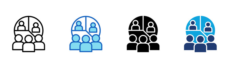 Group Analysis icon Multi Style Vector Illustration