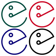Abstract icon in different colors