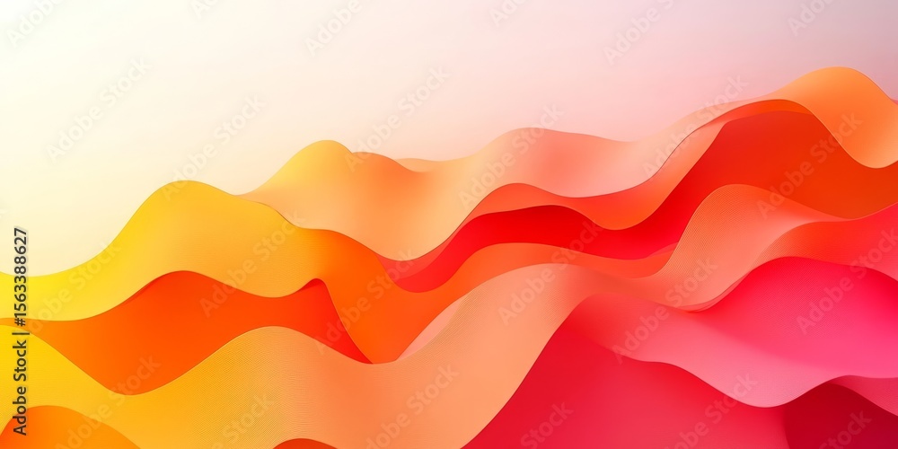 Aufkleber elegant and modern delicate pastel shades with a soft wave pattern for website background and design