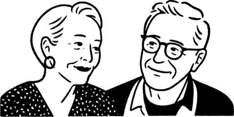 Heartwarming portrait of elderly friends sharing a joyful moment