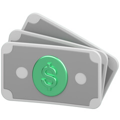 3D icon of a cash bundle	
