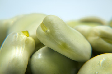 Green broad bean seeds, a high-value vegetarian food
