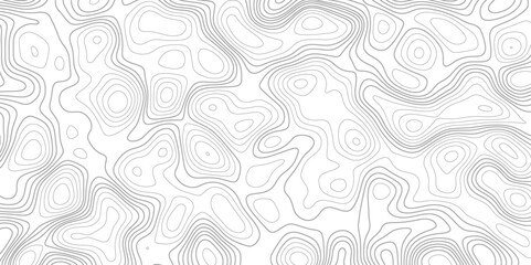 Topography grid contour map on white background, Topographic contour lines map seamless pattern. luxury topographic wavy pattern and geographic grid map design .
