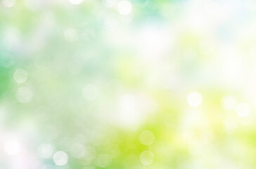 Green yellow background, summer spring abstract blur, defocused foliage texture.