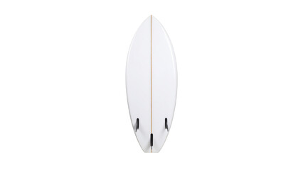 Classic white surfboard isolated on transparent background, perfect for summer and water sports concepts