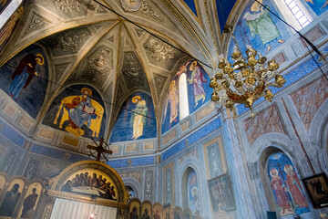 Obraz premium Église catholique Saint-Spyridon dite grecque dans le village de Cargèse en Corse du Sud en France