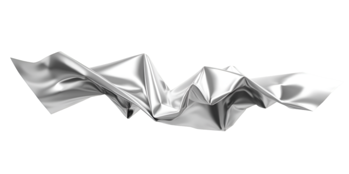 Abstract Zigzag Folded Line Shape Isolated on Transparent Background

