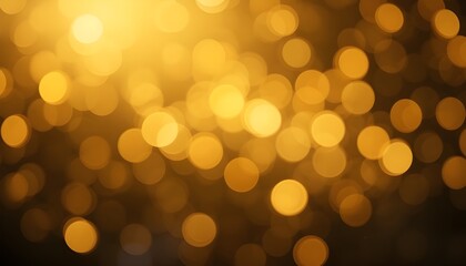 Abstract Golden Yellow Bokeh Background with Glowing Light and Soft Focus