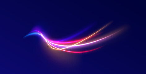 PNG vector glowing power curving twisting line illustration space black bright colourful background speed modernity neon wave fast moving dynamic art energy pattern texture hue design

