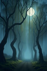 spooky halloween night