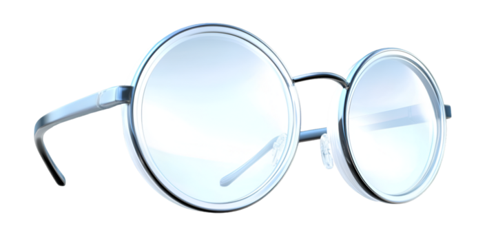 AI Eye-Tracking Smart Glasses Isolated on Transparent Background