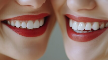 Fototapeta premium Comparison of gingivitis and healthy gums highlighting differences in oral health and appearance