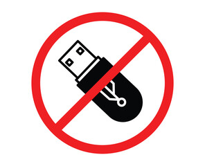 no flash drive are prohibited. no flash drive. no flash drive restriction. no flash drive prohibited. no flash drive sign