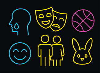 Neon Style TV Programs Genre Icon