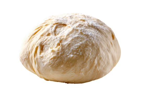 Dough ball ready for baking fresh bread flour pastry cooking isolated on a transparent background