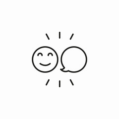 happy chat interaction icon sign vector