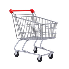 shopping cart isolated on white