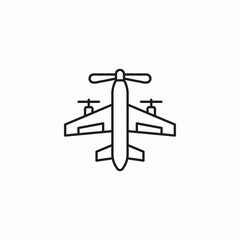 propeller plane aircraft icon sign vector