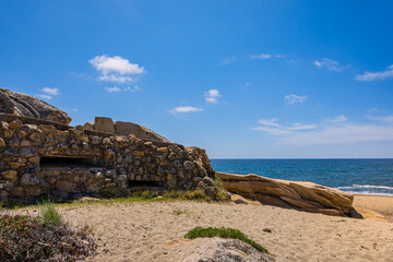 Bunker sur la Plage du Liamone à Casaglione en Corse du Sud