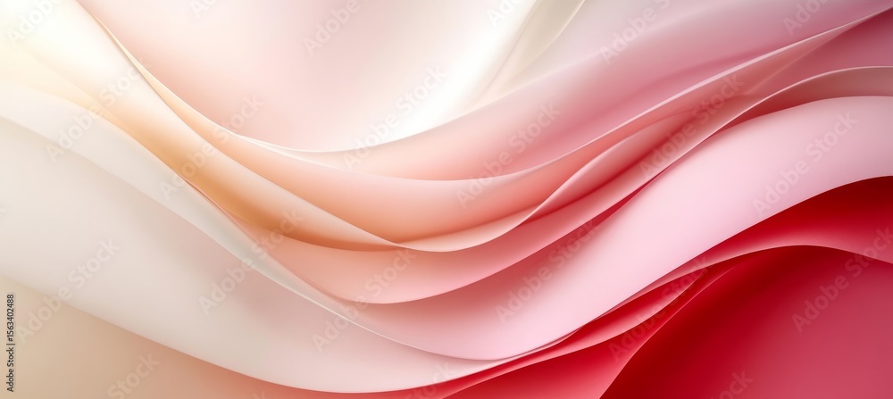 Aufkleber a dynamic composition of layered red paper folds creating warm waves and soft gradient elegance