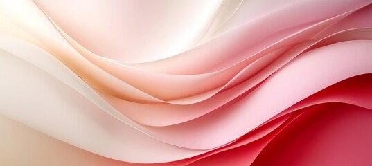 Obraz premium A Dynamic Composition of Layered Red Paper Folds Creating Warm Waves and Soft Gradient Elegance