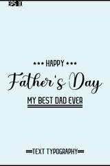 Modern Text Typescript Of Happy Father's Day Vertical Template