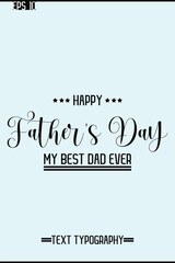 Modern Text Typescript Of Happy Father's Day Vertical Template