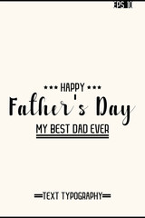 Modern Text Lettering Design Of Happy Father's Day Vertical Template