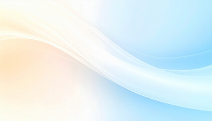 Obraz premium Soft pastel abstract background with smooth gradient waves, flowing lines, gentle texture, subtle light and shadows, minimalistic, modern, calming tones, white, beige, blush, baby blue background.