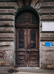Ornate Vintage Doorway in Historic Building