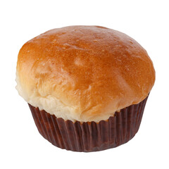 Bread in paper cups isolated on a transparent background