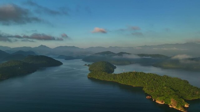 Aerial view of islands and water, Brazil.