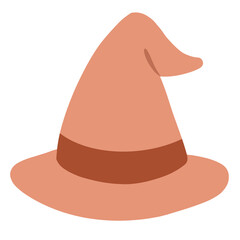 Cute Witch Hat – Cartoon Halloween Wizard Hat Illustration
