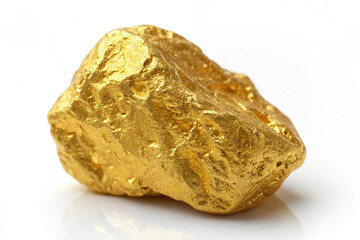 Pure Gold Nugget Rock Specimen On Transparent Background For Geology Use