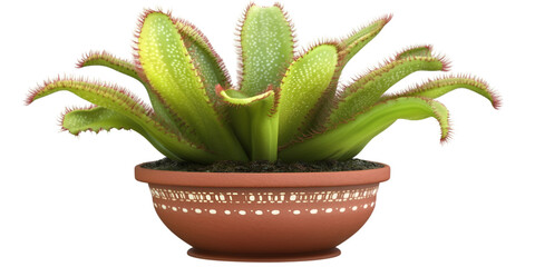 Carnivorous Plant in Pot on Transparent Background
