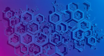 Modern Abstract Technology Design with Geometric Shapes