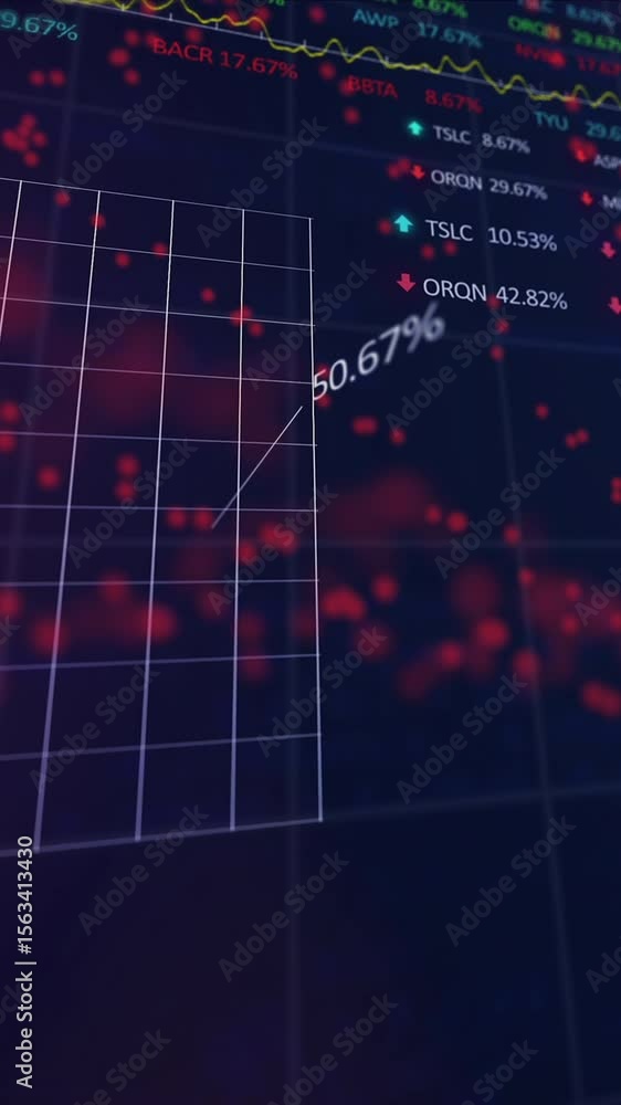 Poster animation of financial data processing over grid